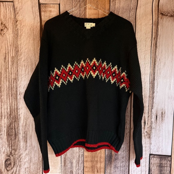 J.Crew Sweater Wool Vintage 90s Heritage Preppy Winter Cabincore Old Money Large